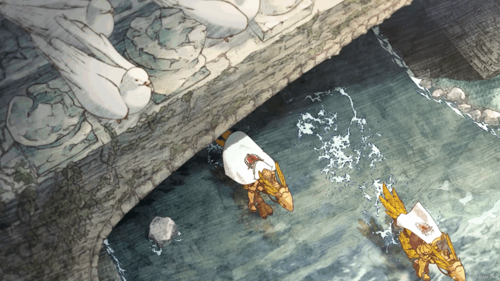 A história de Final Fantasy Tactics é contada em belas cenas de animação