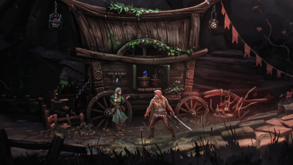 Aliados encontrados ao longo do jogo se reúnem na Witch Tree, a base de operações nesse mix de Metroidvania e Soulslike.