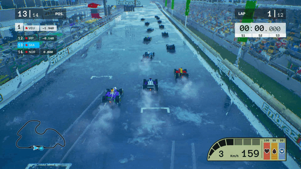 Formula Legends é bom em emular elementos clássicos das corridas de Fórmula 1, inclusive chuva e tipos de pneus