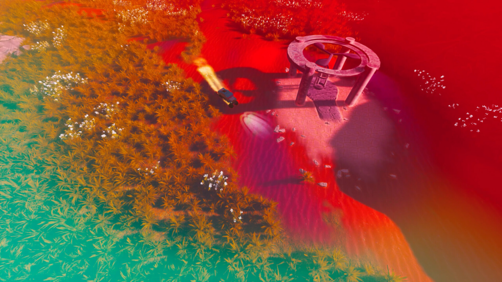 ADRIFT é um jogo de direção e exploração onde você transporta cargas explosivas em um caminhão por um mundo alienígena.