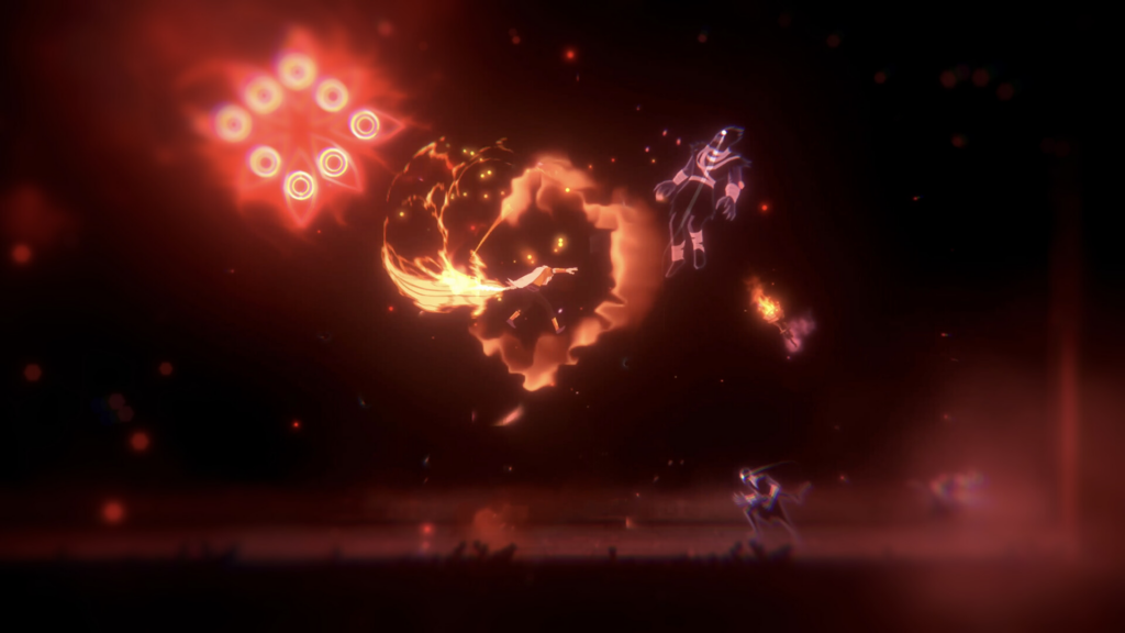 Metroidvania Nocturnal 2 se destaca pelo uso de fogo como arma contra os inimigos.