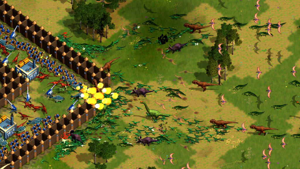 Repterra é um RTS com dinossauros, construção de base e elementos de jogos de sobrevivência.