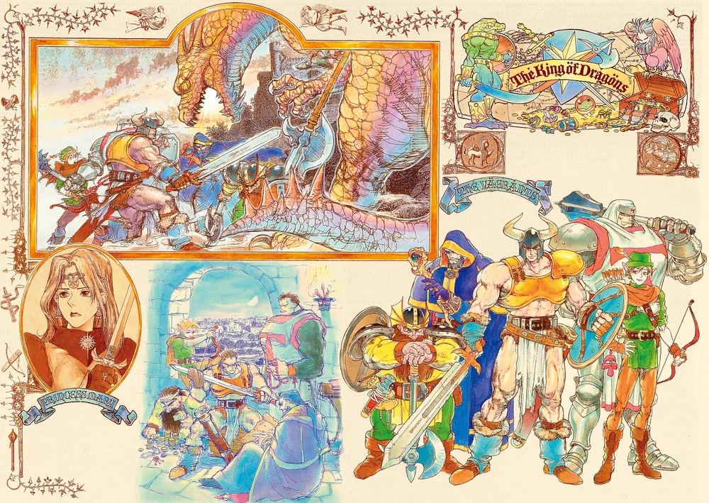 O traço marcante de Kunu Nishimura fez sua estreia nas artes conceituais de The King of Dragons