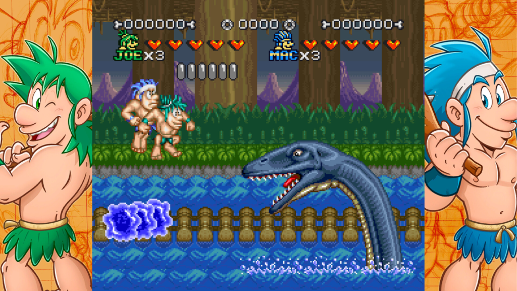 Joe & Mac Retro Collection traz jogos clássicos com recursos de qualidade de vida e filtros de tela